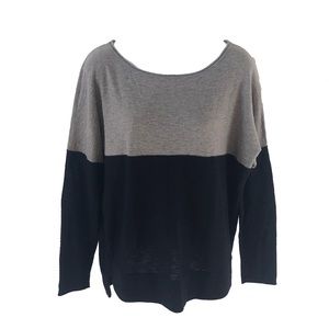 Vince Color Block Long Sleeve Sweater